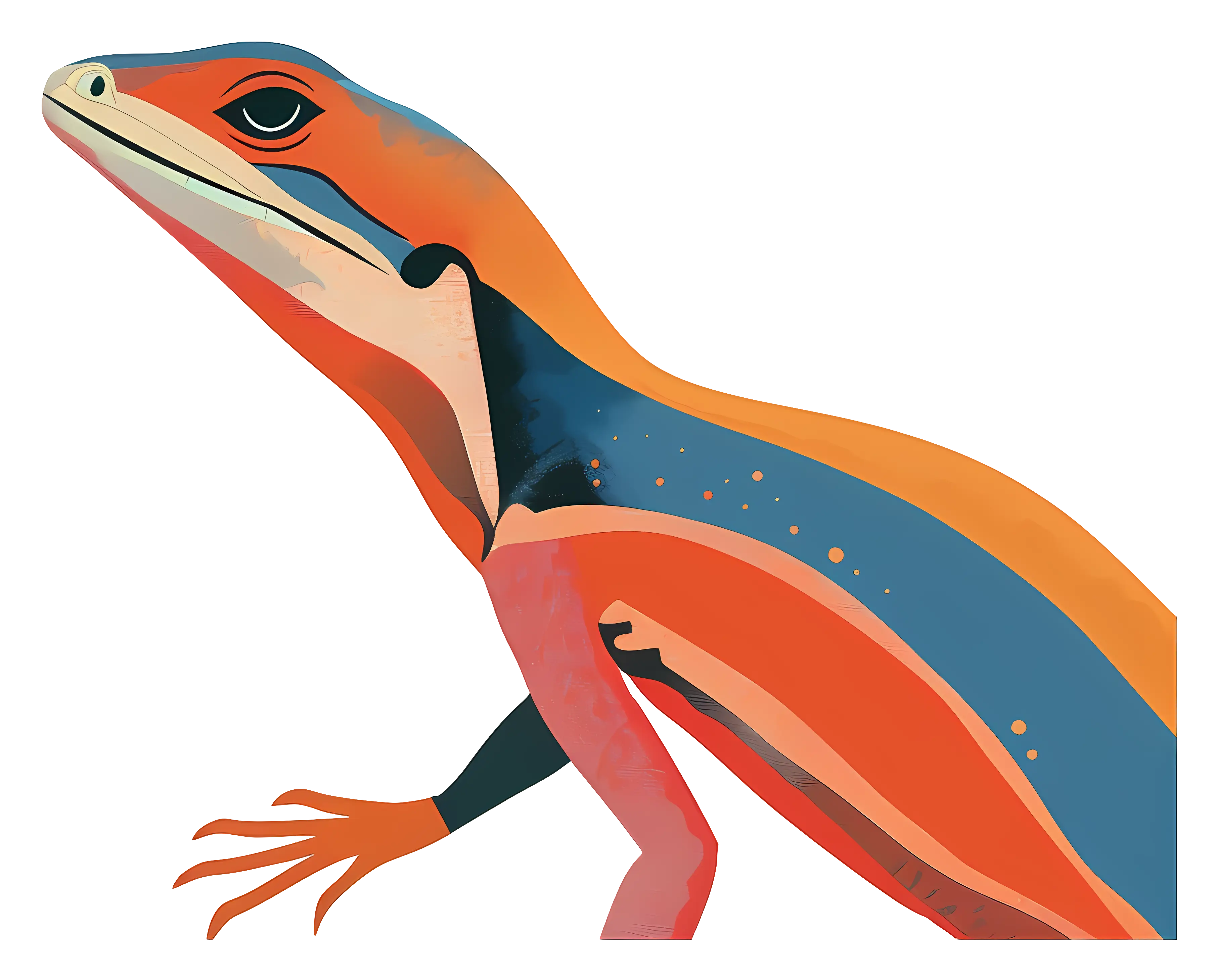 Bright and Colorful Lizard Illustration