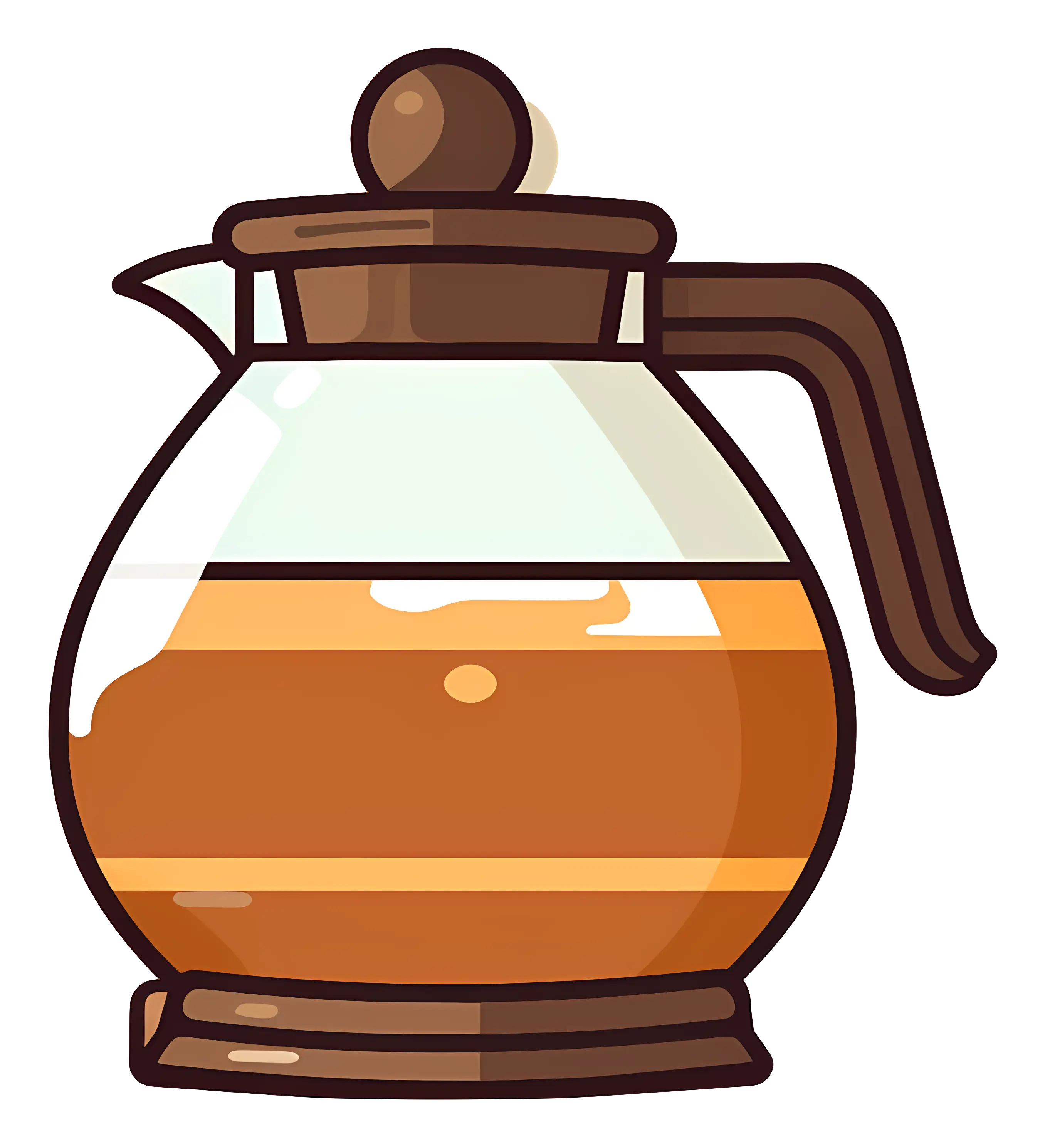 Coffee Pot Illustration in Cartoon Style