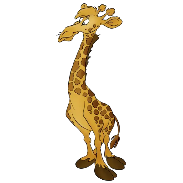 Funny Cartoon Giraffe Illustration