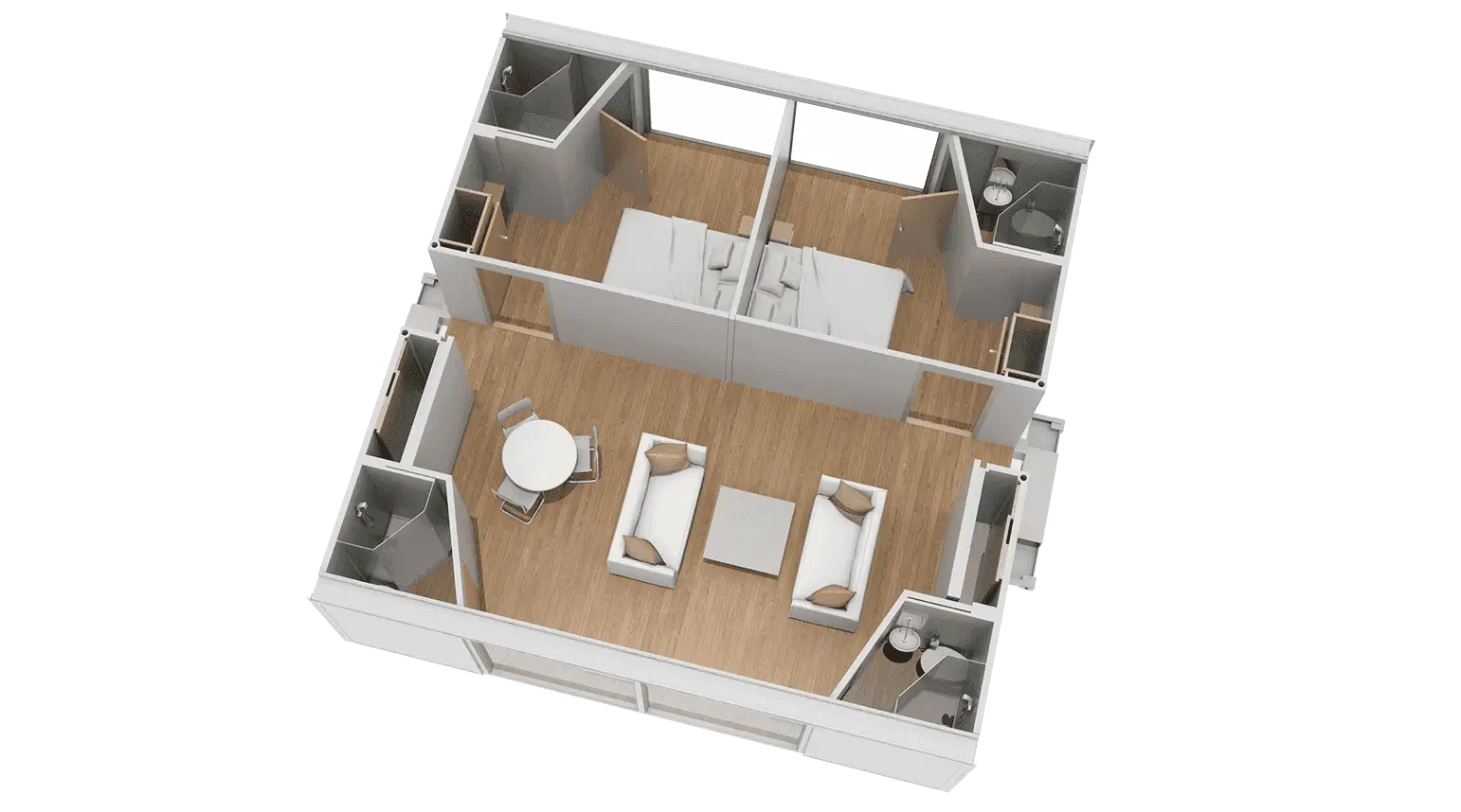 Modern Compact Apartment Layout