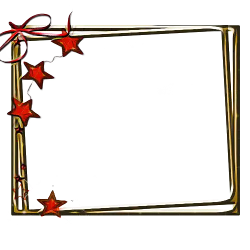 Gold Frame with Red Star Accents