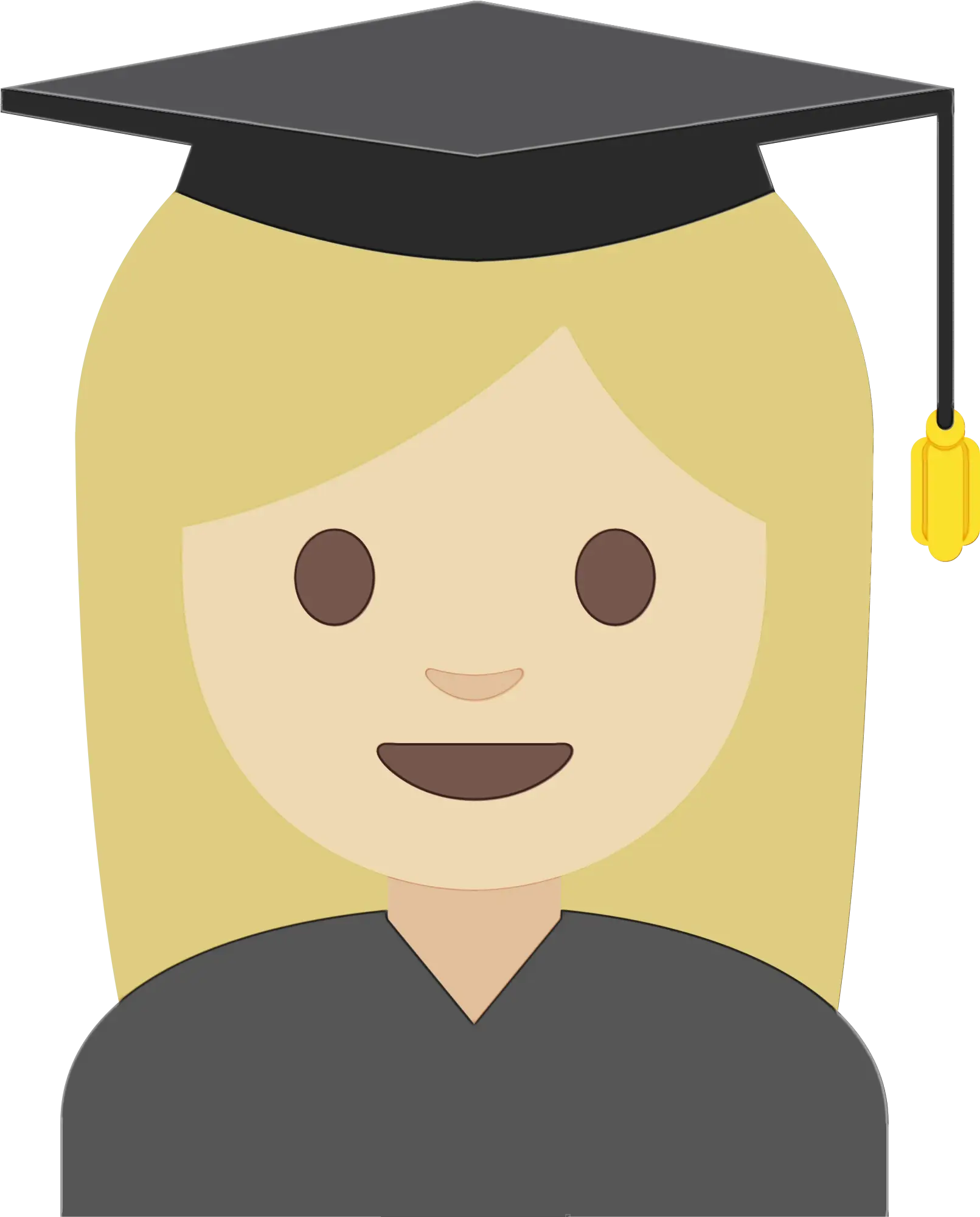 Graduate Emoji with Black Cap