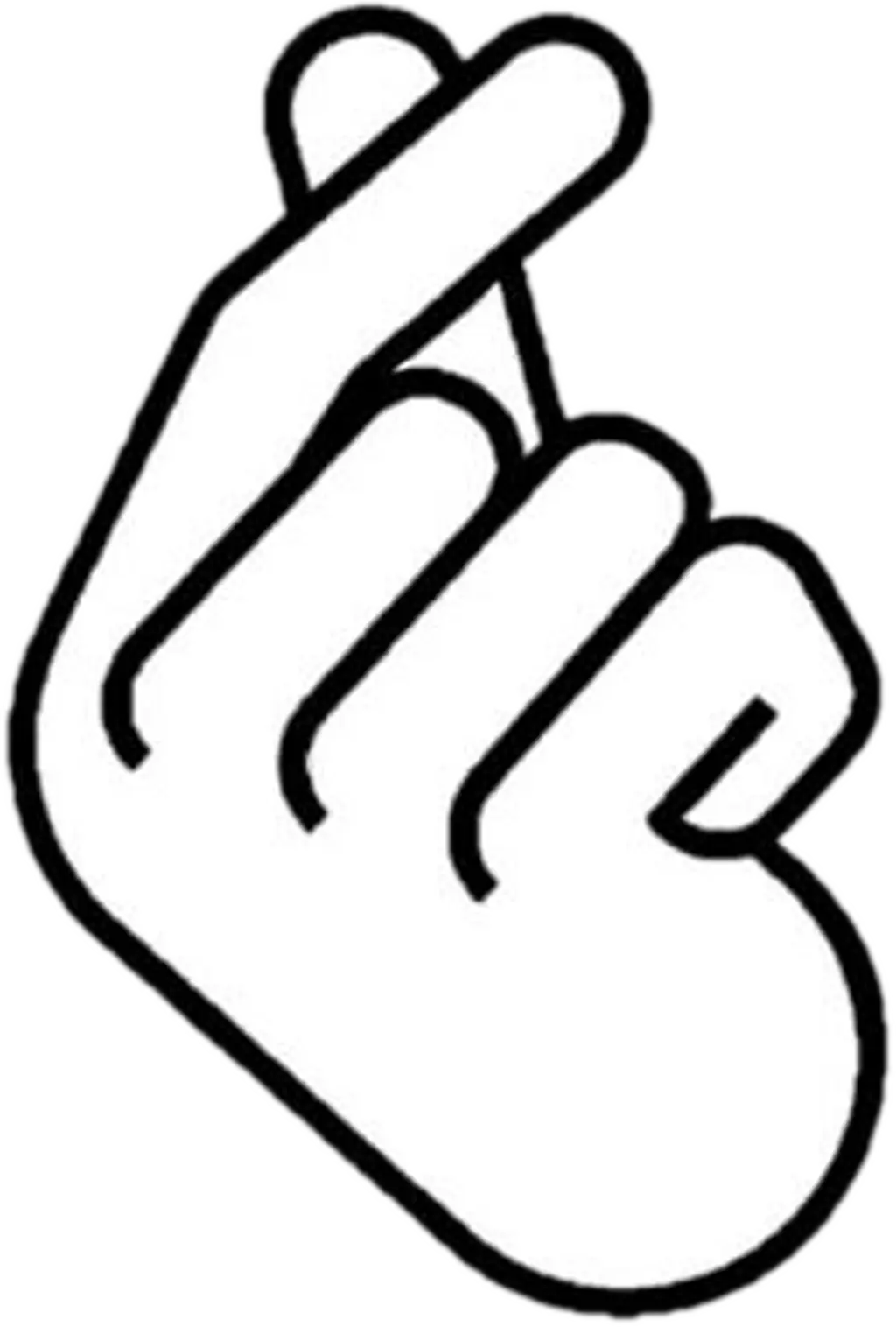 Black and White Hand Gesture Illustration