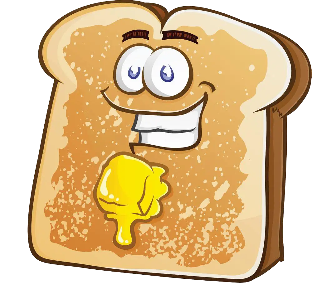 Smiling Toast with Butter