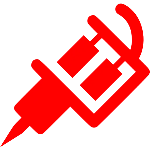 Red Tattoo Machine Icon for Body Art