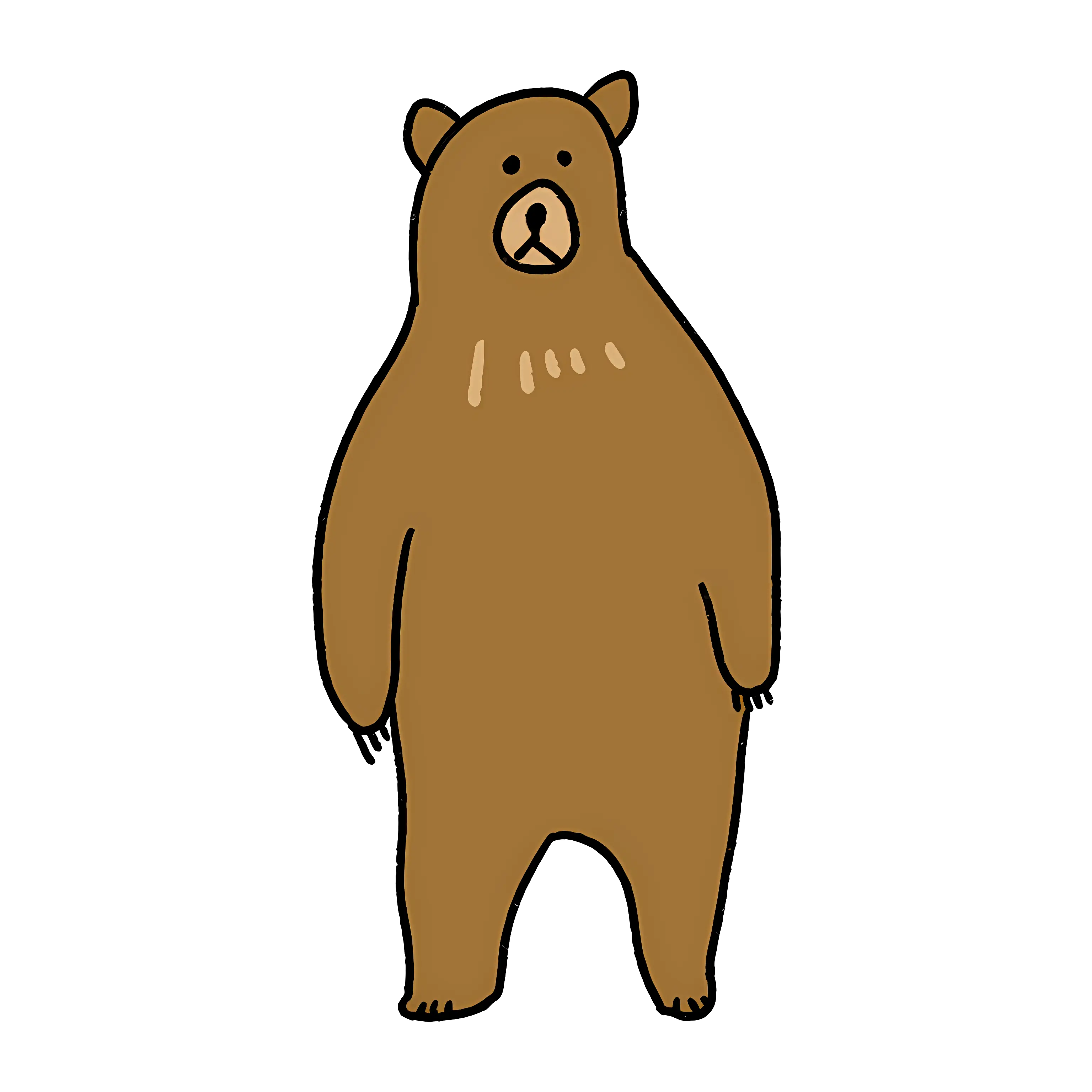 Standing Brown Bear Cartoon