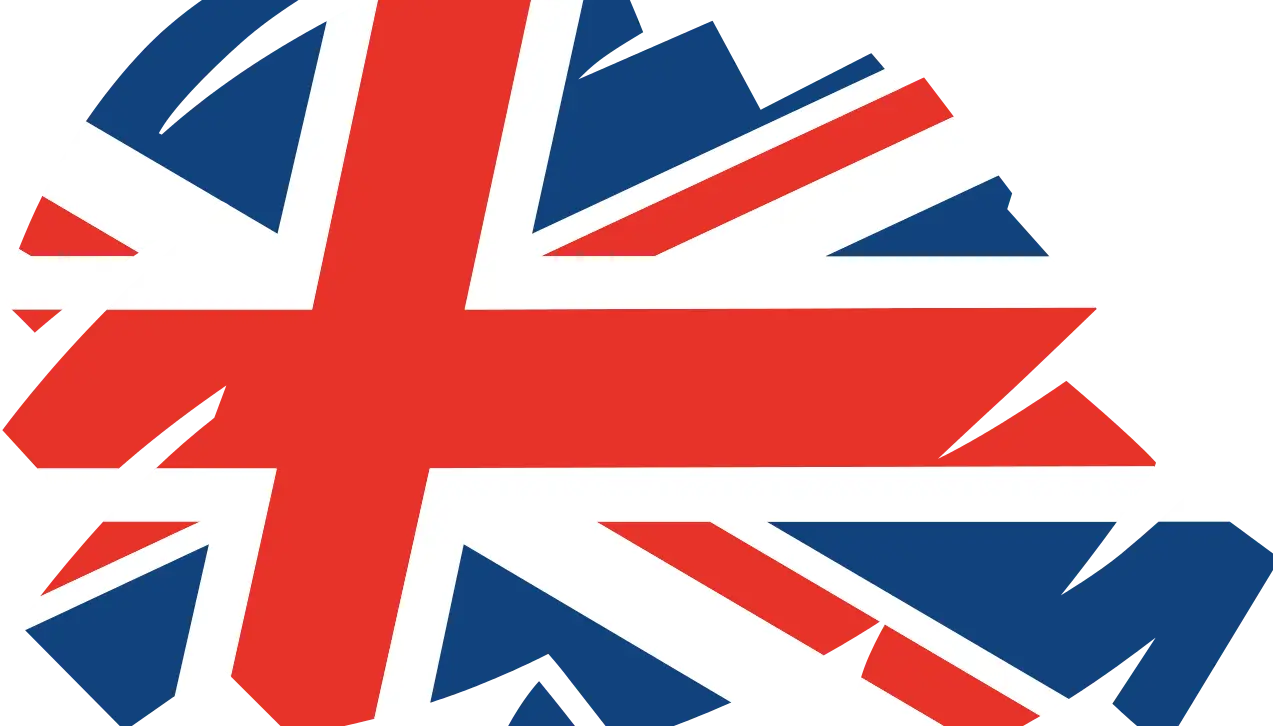 Fragmented United Kingdom Flag Graphic