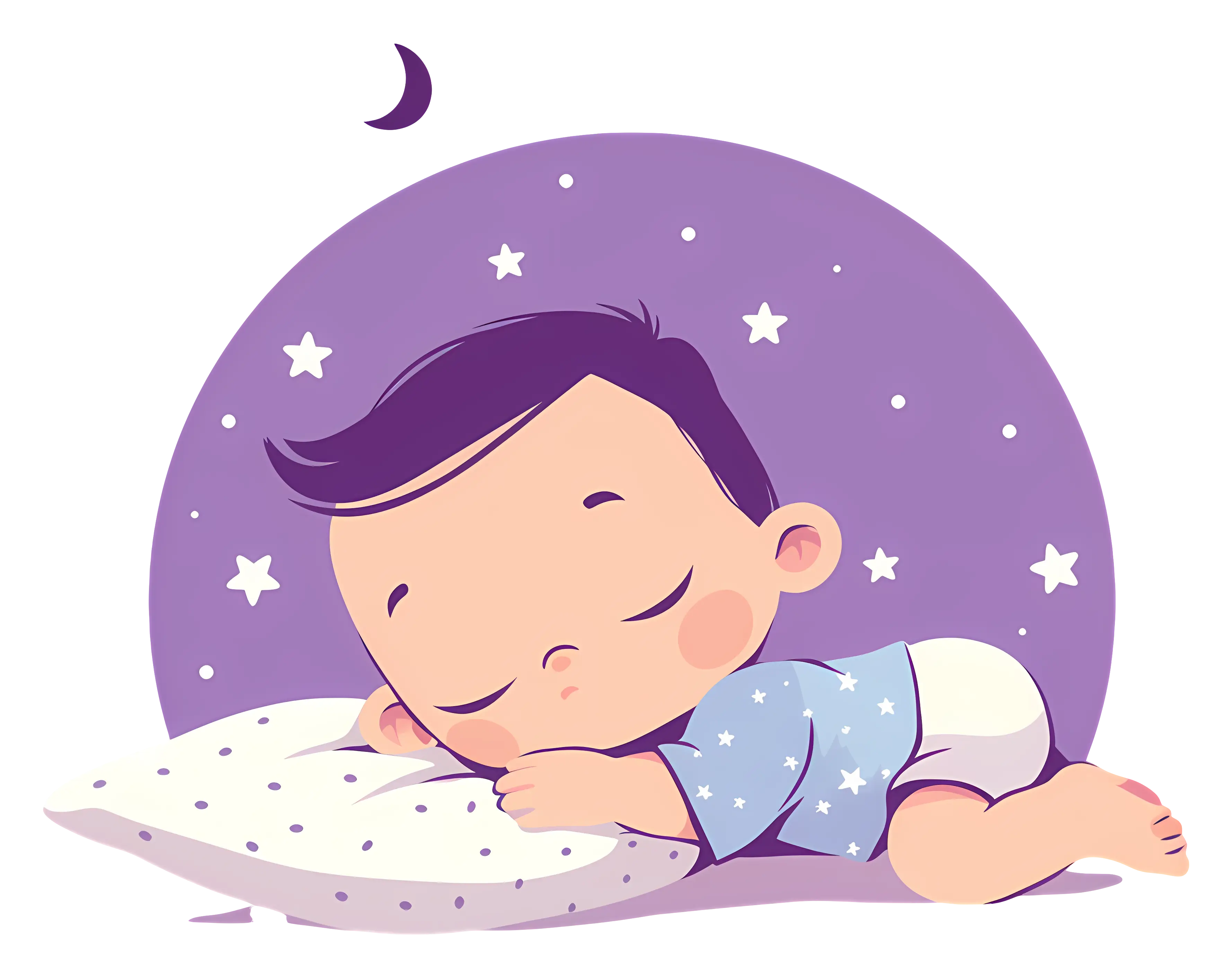 Sleeping Baby Under Starry Night
