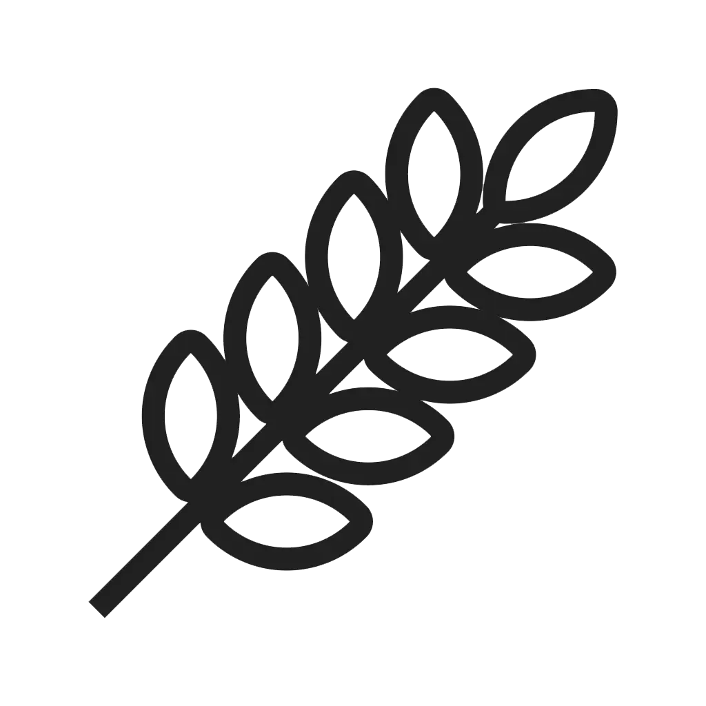 Simple Black Wheat Icon