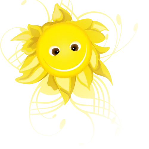 Happy Sun Cartoon Graphic