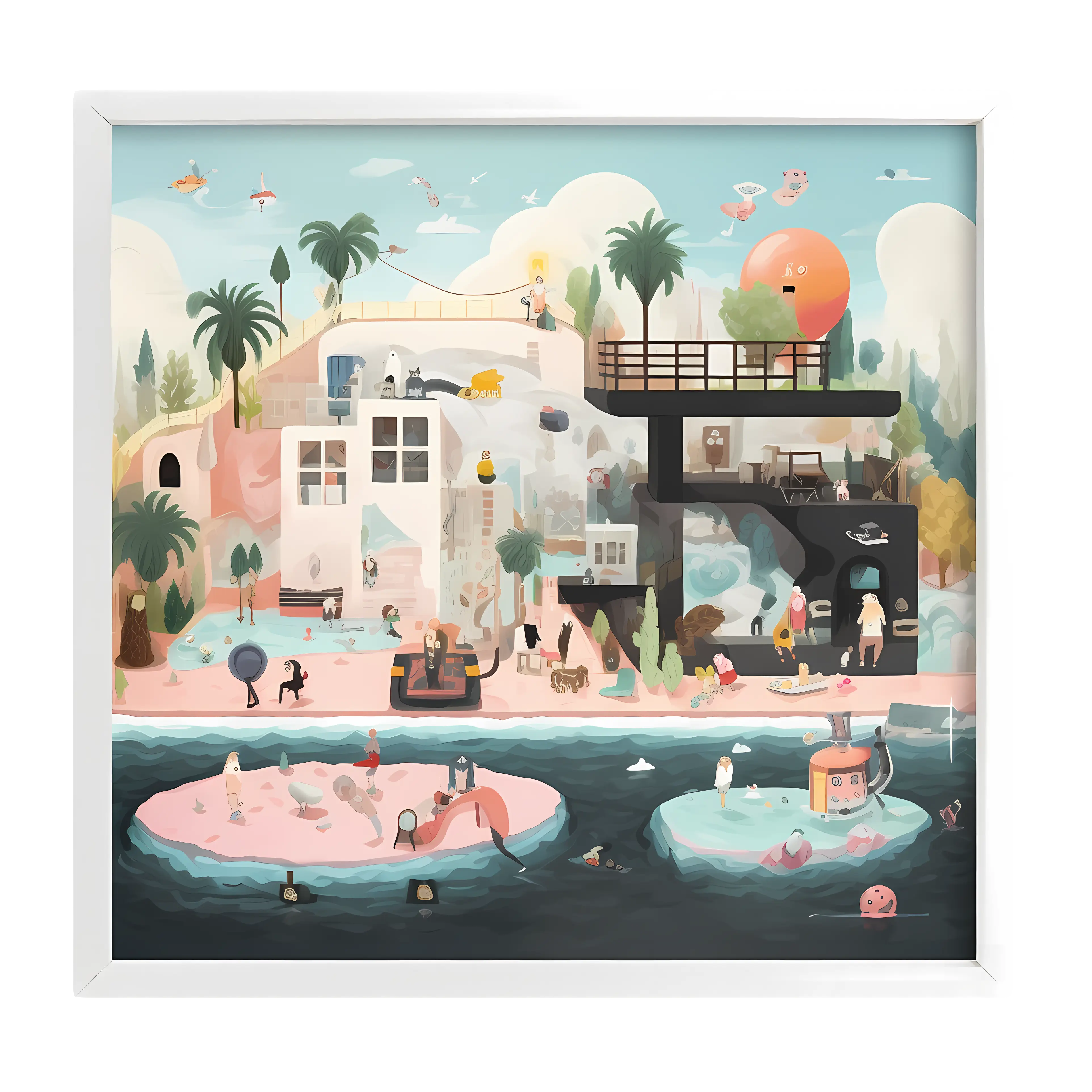 Tropical Island Scene