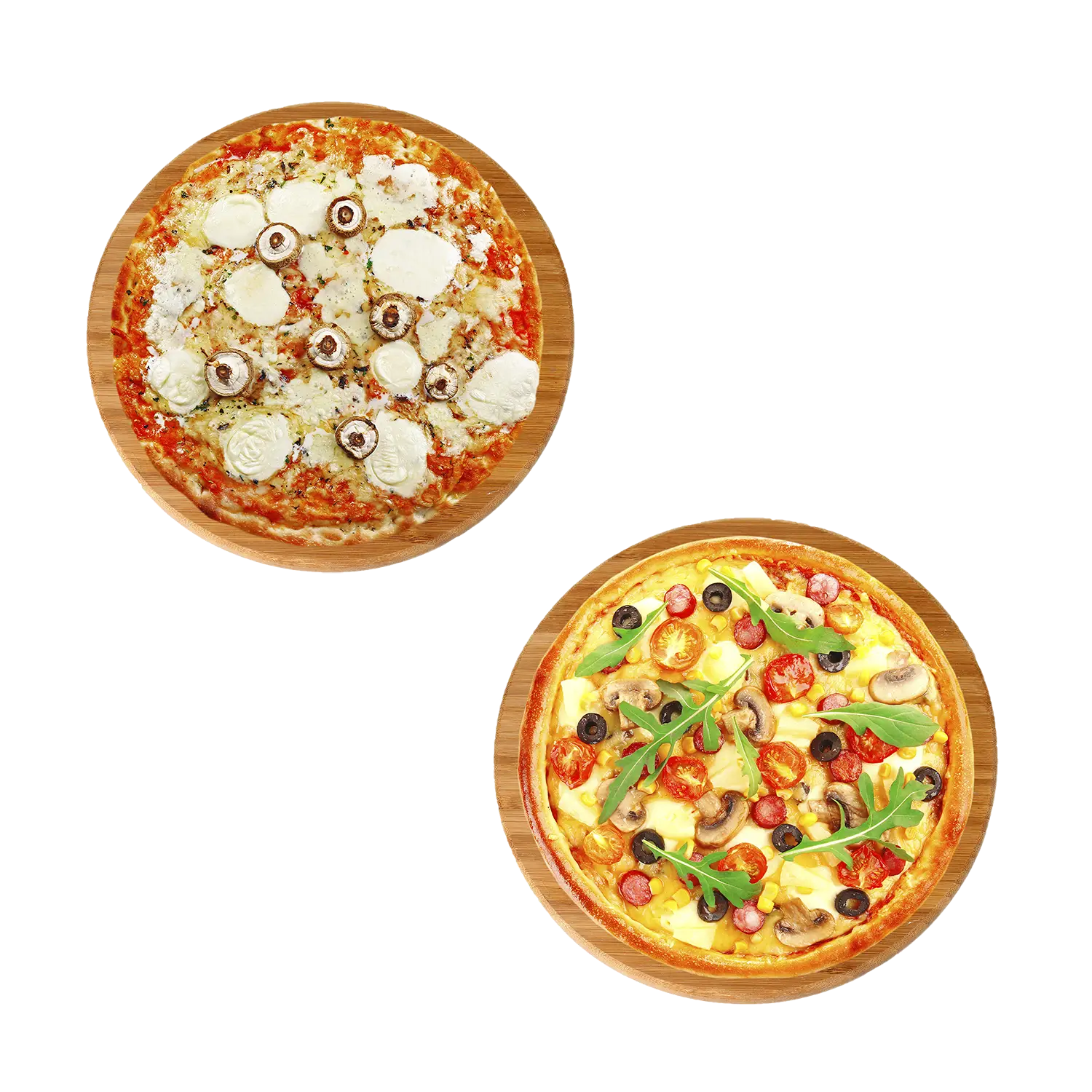 Delicious Pizzas with Various Toppings