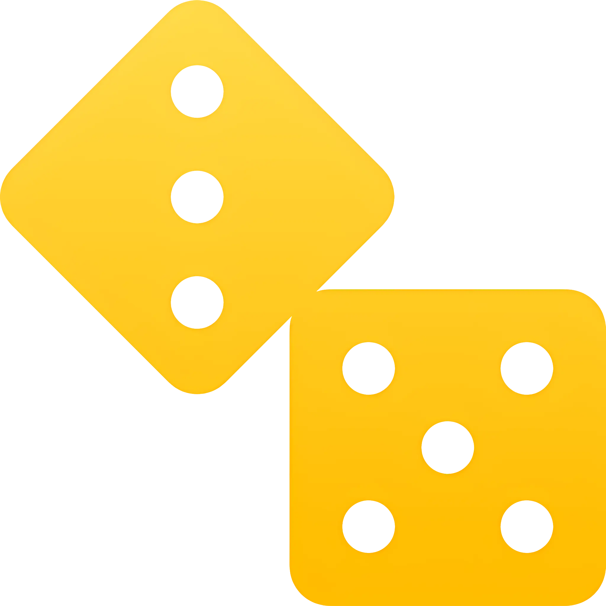 Yellow Dice Illustration for Gaming Activities