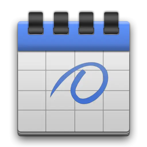 Blue and White Calendar Icon