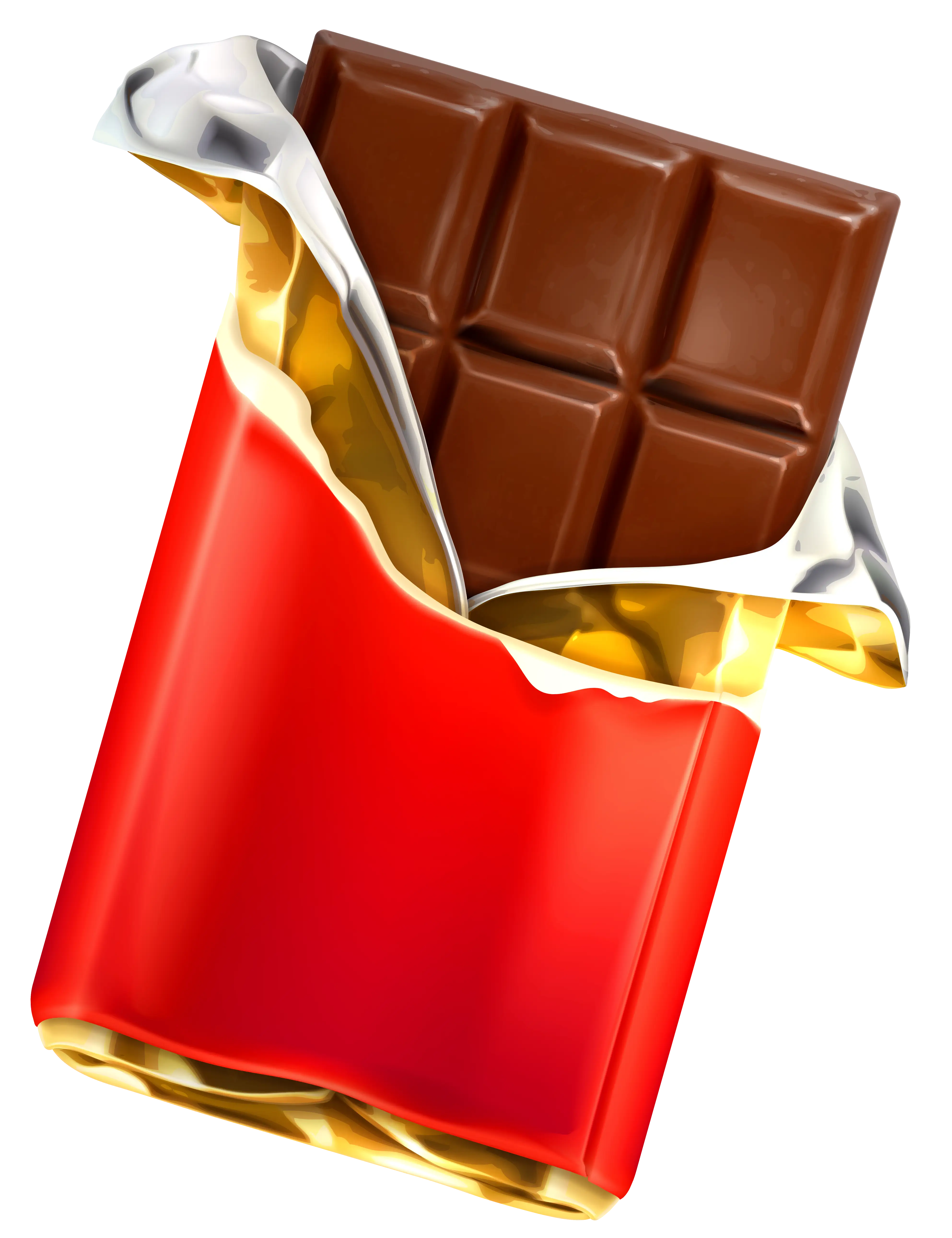 Chocolate Bar in Red and Gold Wrapper