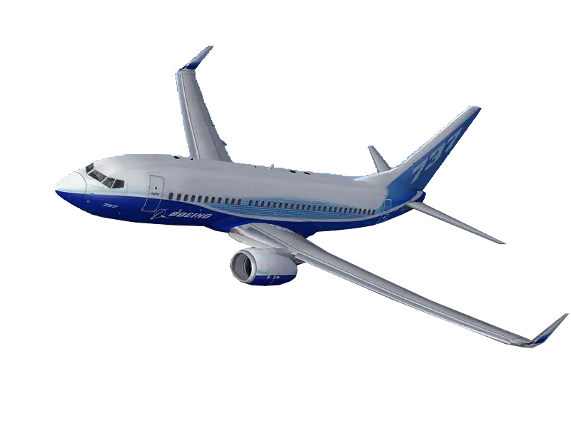 Flying Passenger Airplane in Sky
