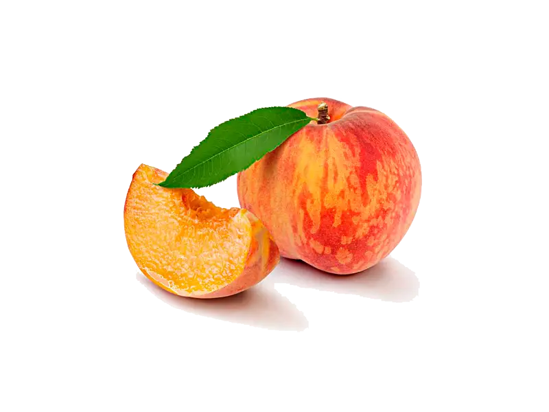 Whole and Sliced Peach