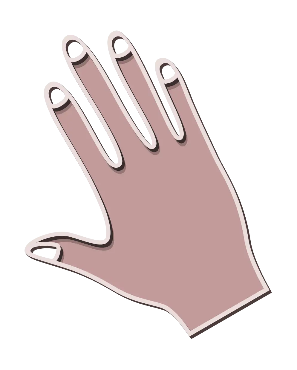 Open Hand Illustration in Minimal Style