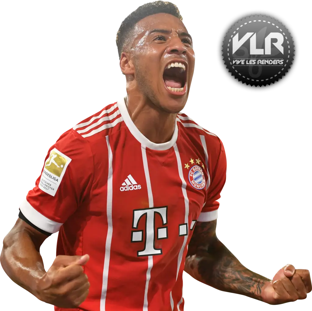 Excited Soccer Player in Bayern Munich Jersey