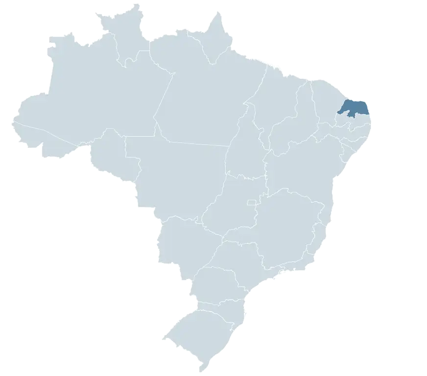 Map of Brazil with Highlighted State