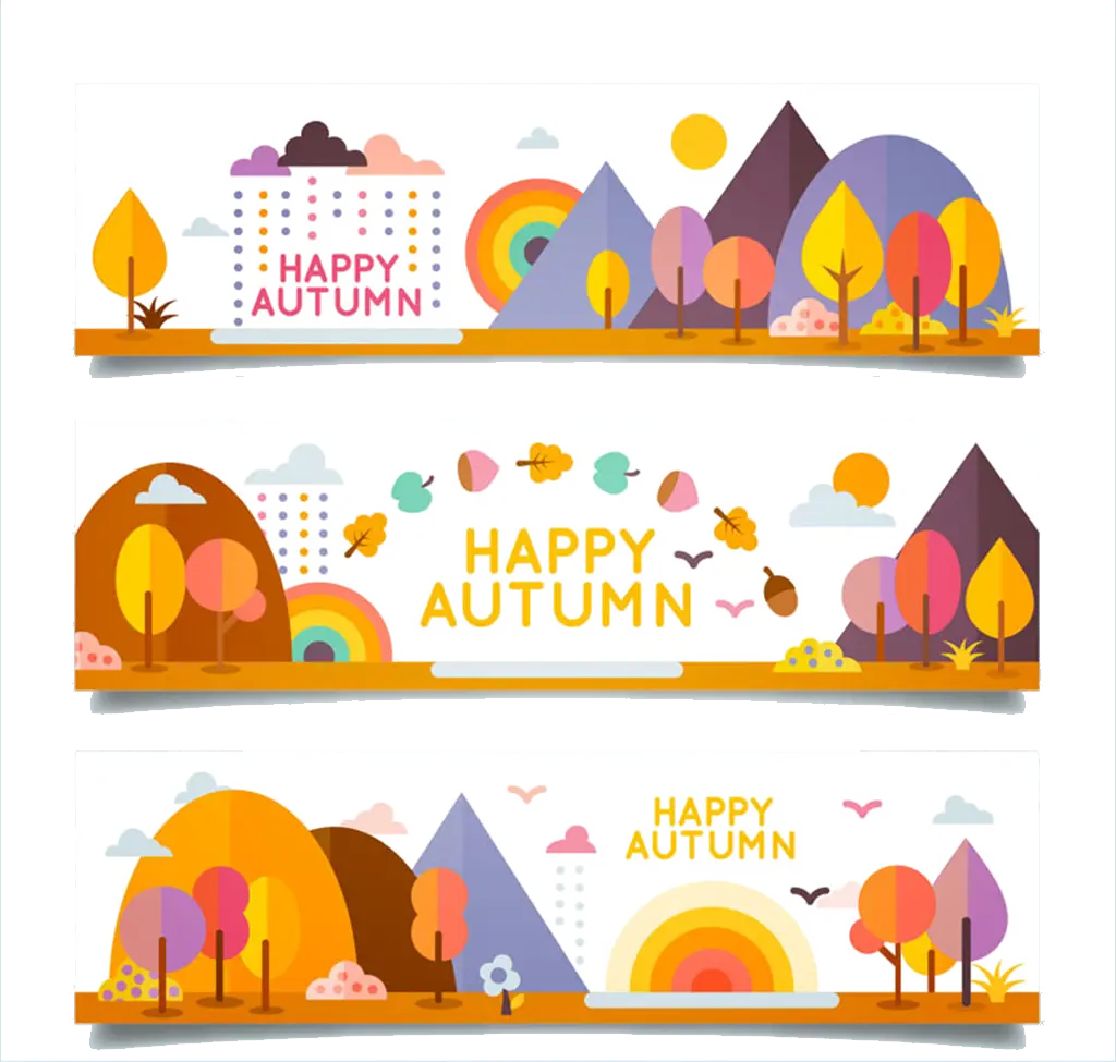 Colorful Autumn Banners