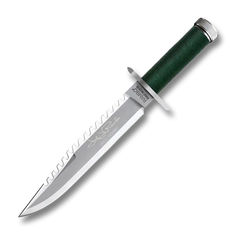 Sharp Knife with Green Handle