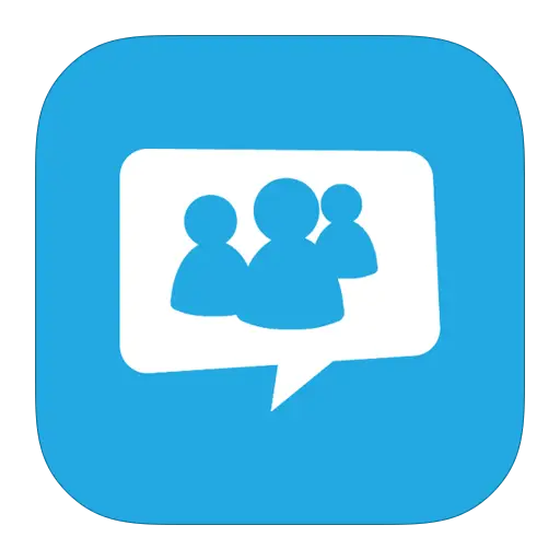 Blue Community Icon for Social Applications