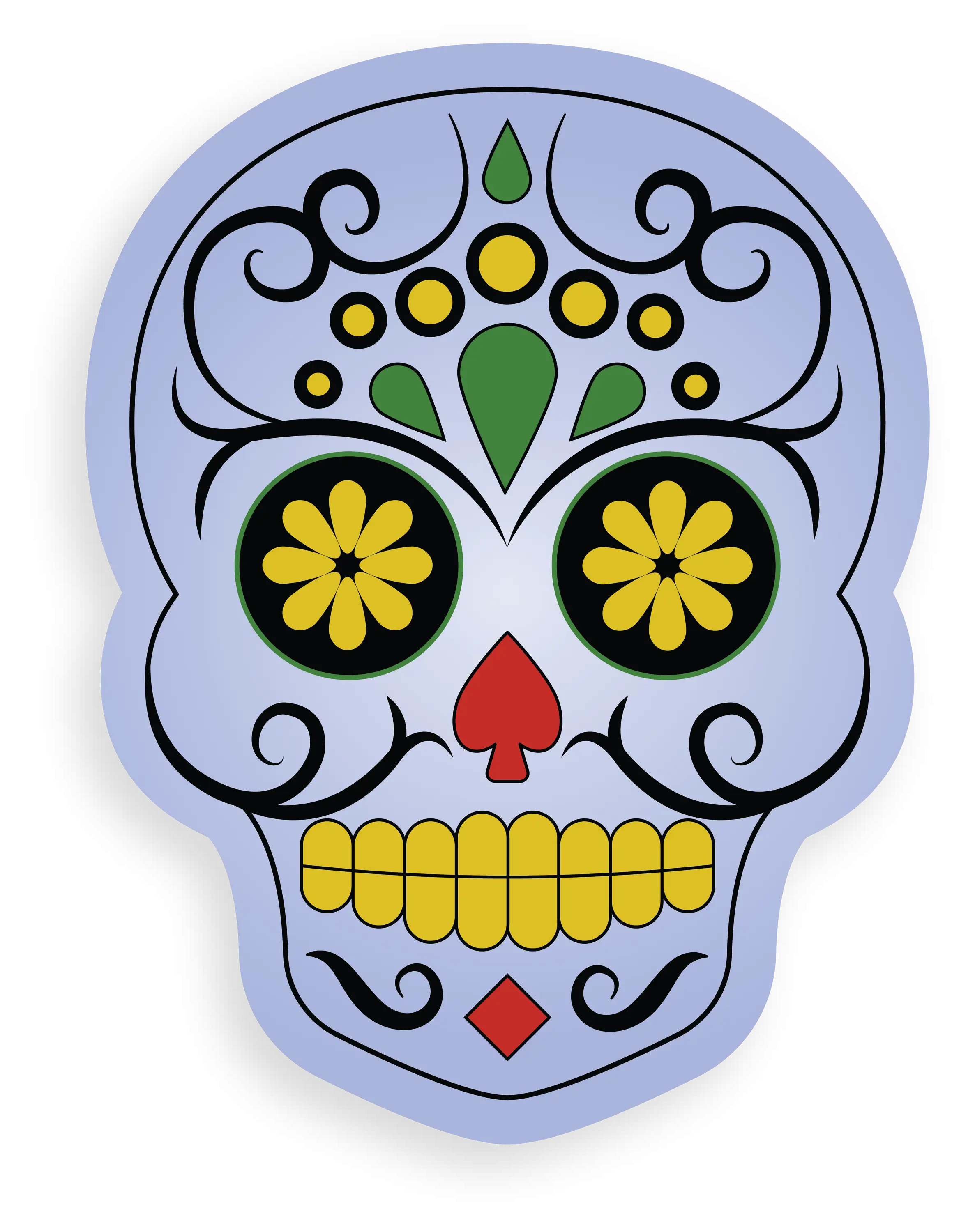 Colorful Sugar Skull for Day of the Dead
