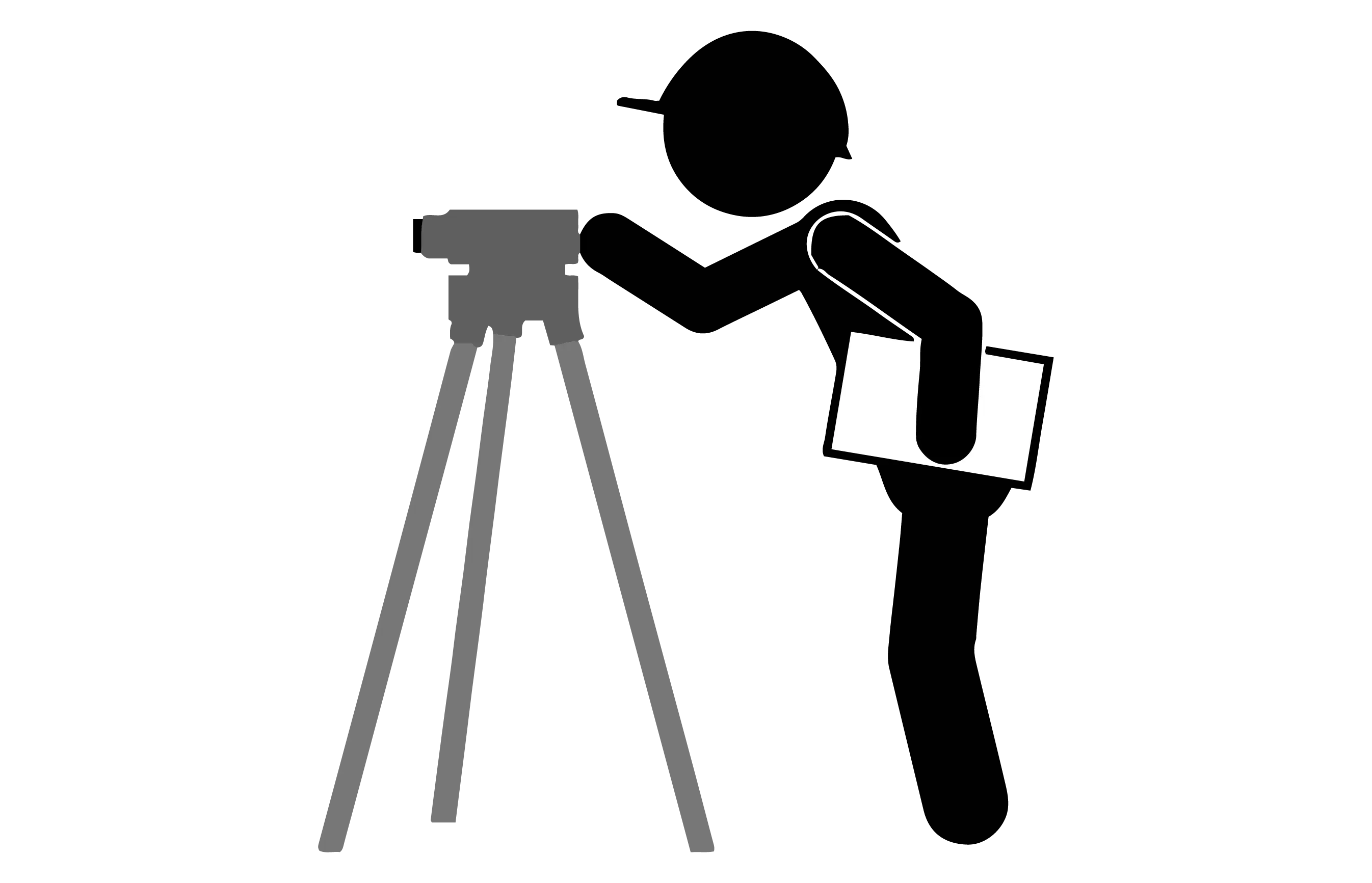 Land Surveyor Icon with Tripod