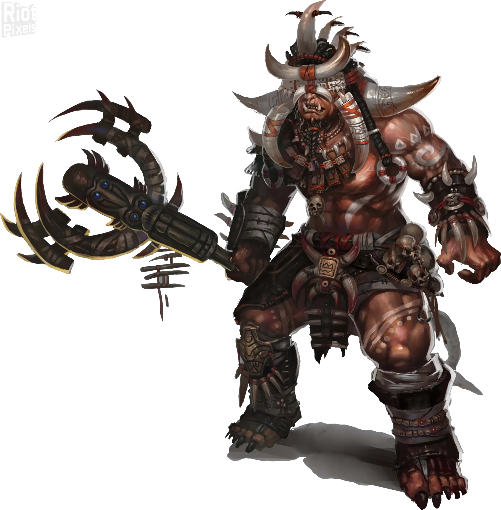 Fantasy Warrior with Axe Illustration