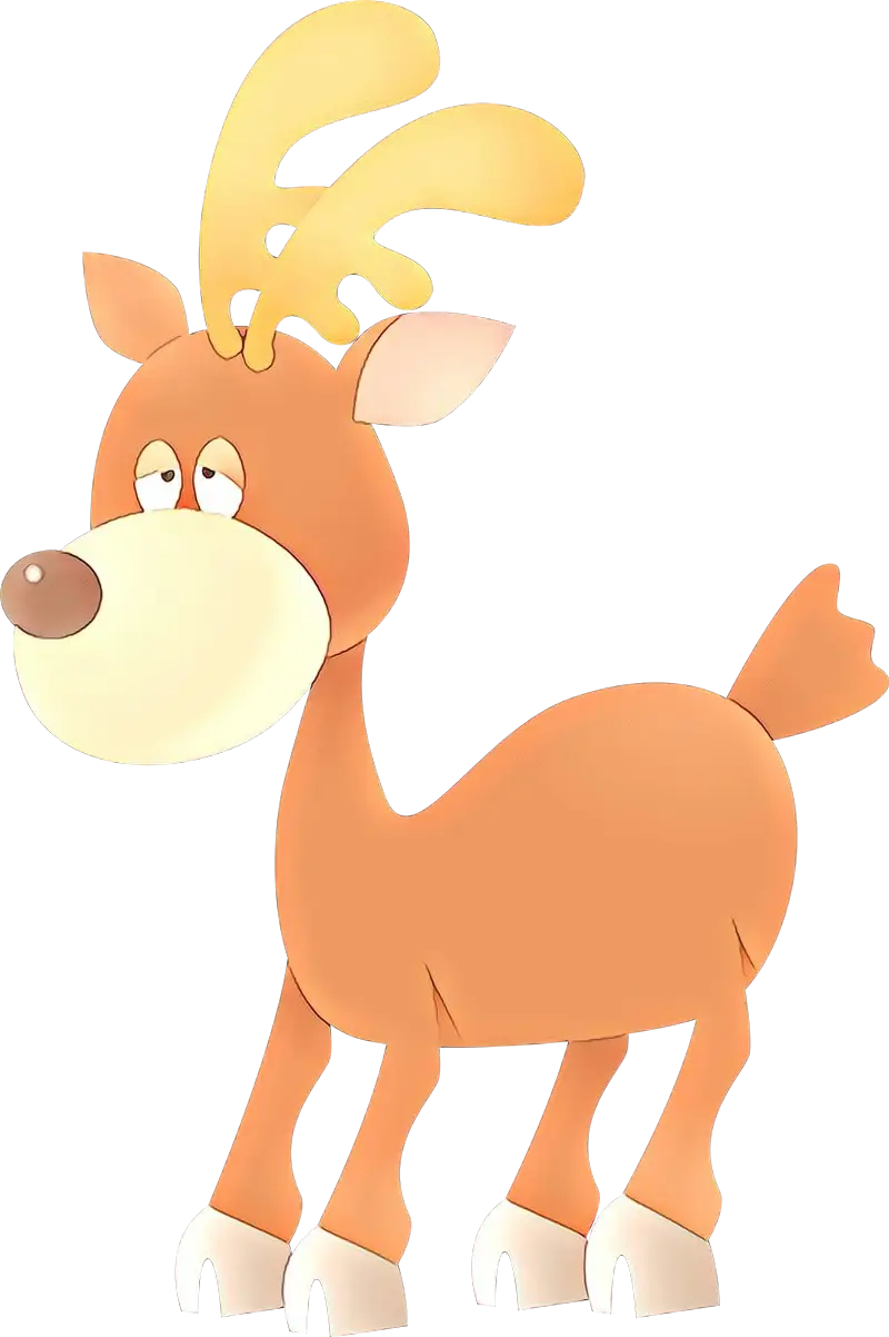 Adorable Cartoon Reindeer Illustration