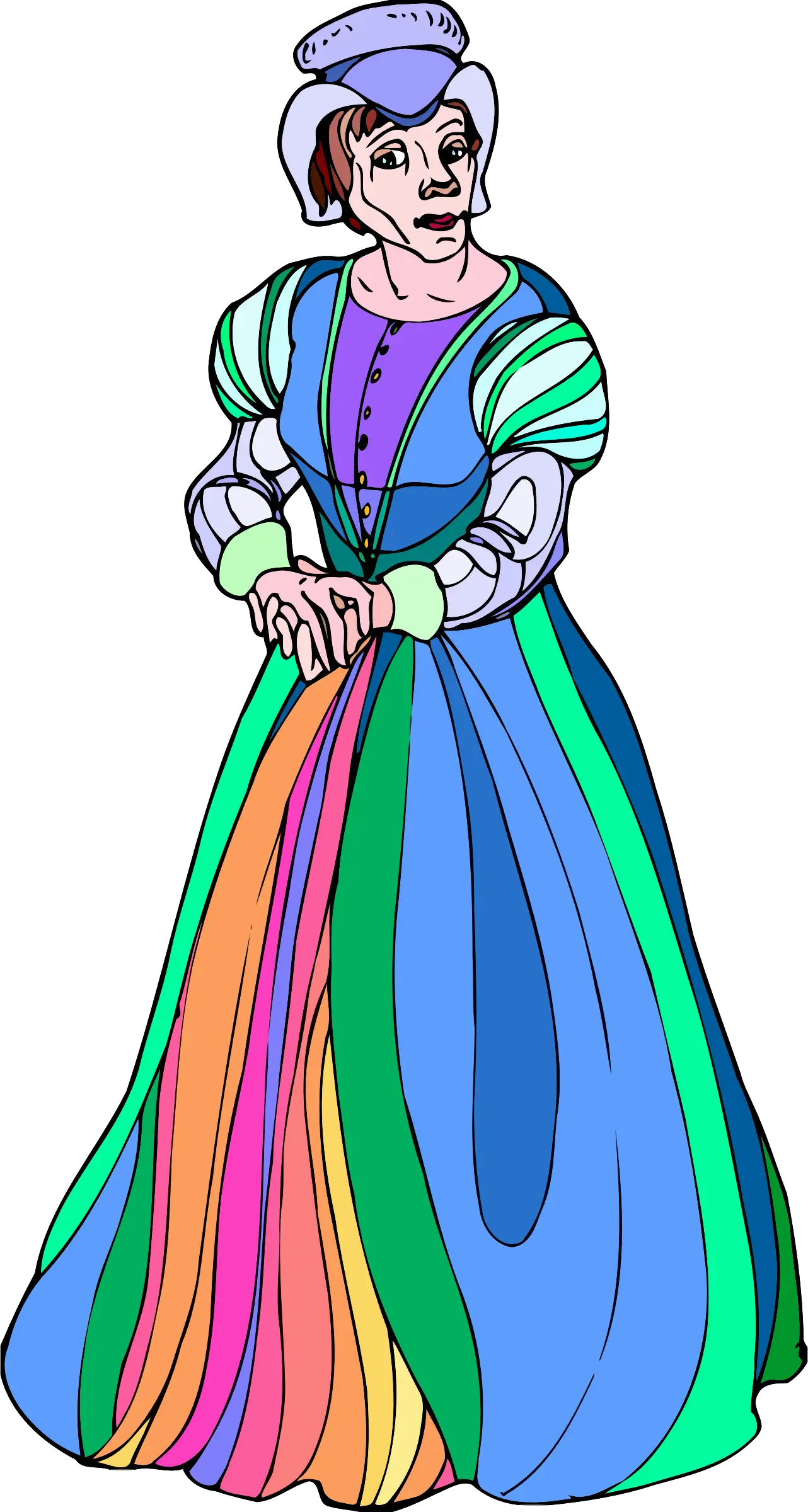 Colorful Renaissance Dress Design
