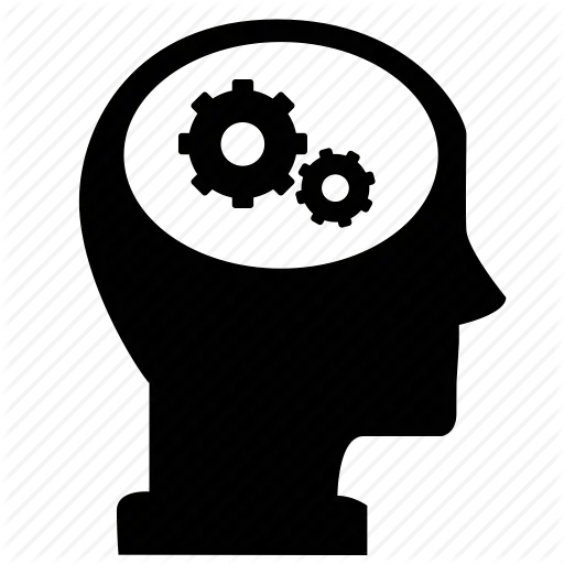 Human Head with Gears Illustration