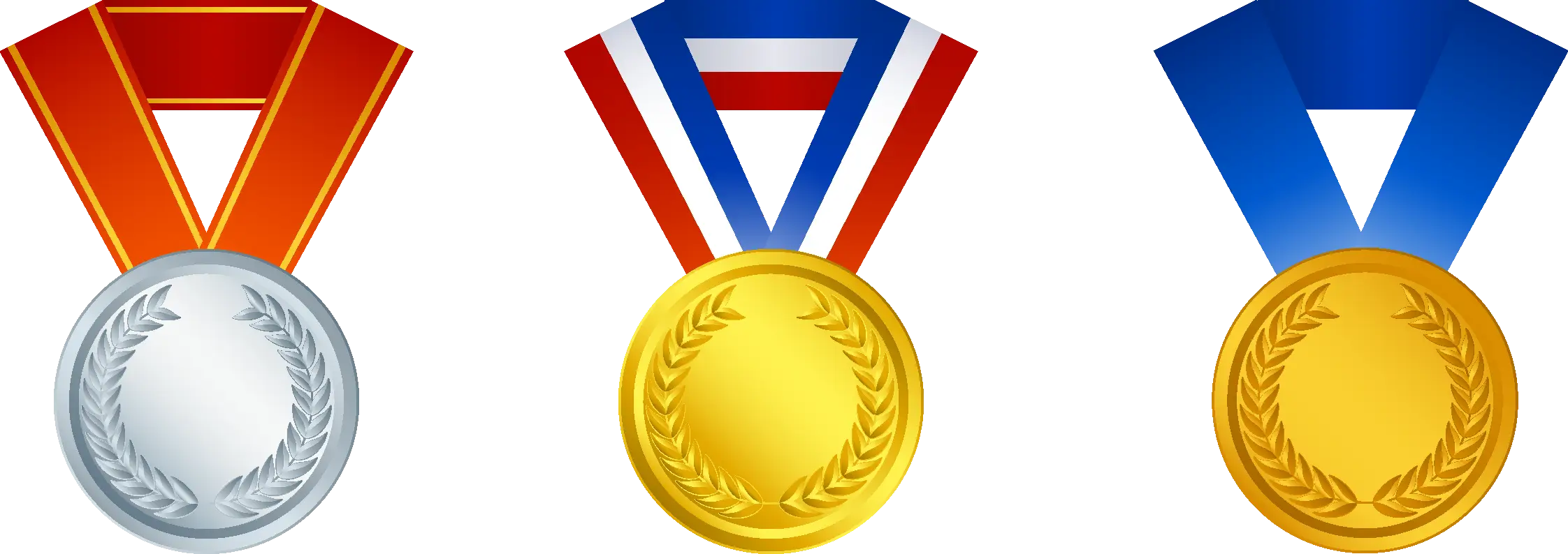 Gold, Silver, and Bronze Medals