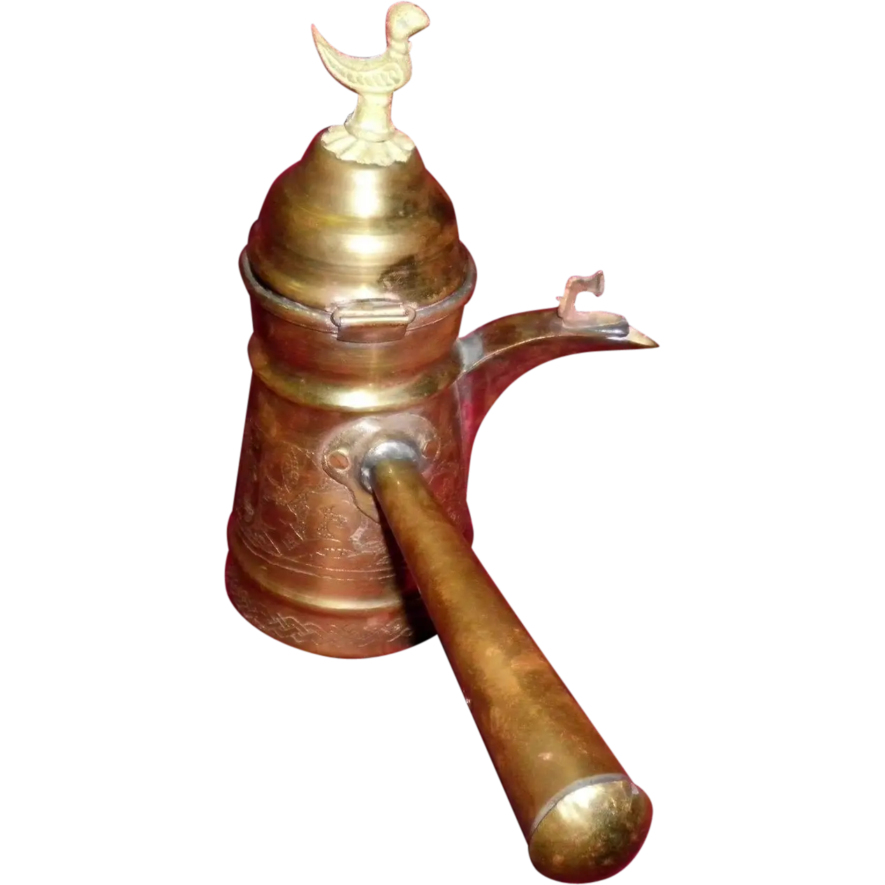 Vintage Brass Coffee Pot with Handle