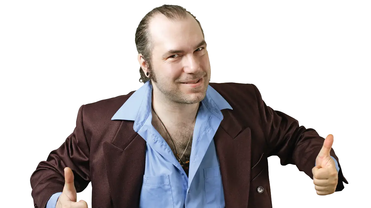 Smiling Man Giving Thumbs Up Gesture
