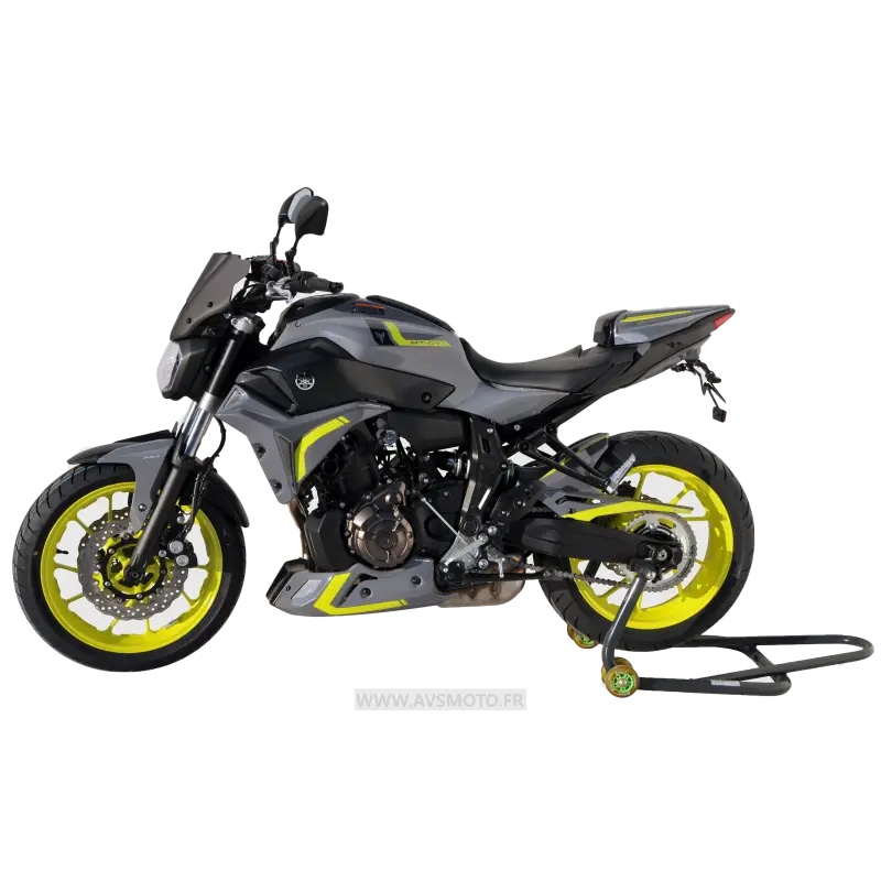Sport Motorcycle in Black and Neon Yellow Design