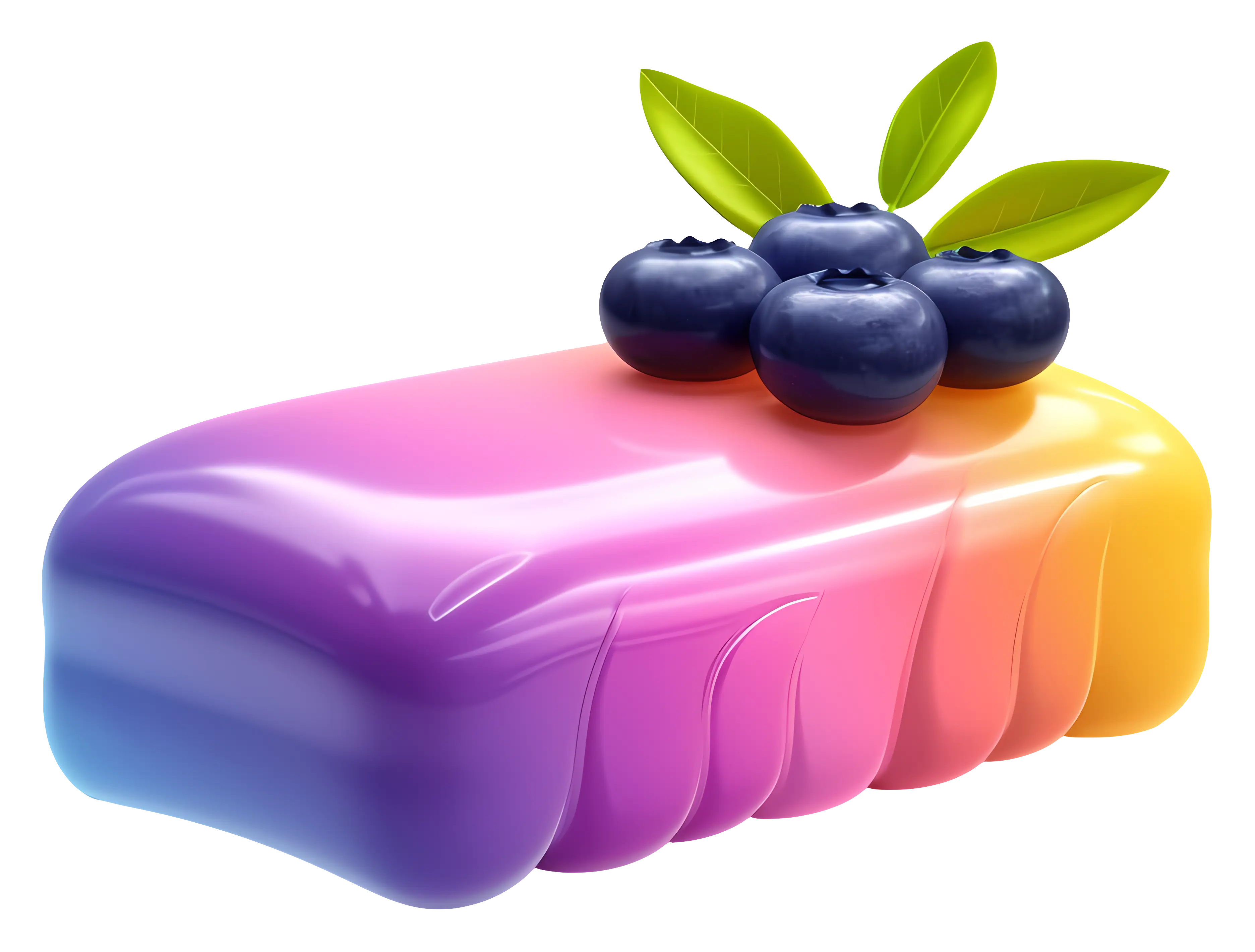 Colorful Soap Bar with Blueberries