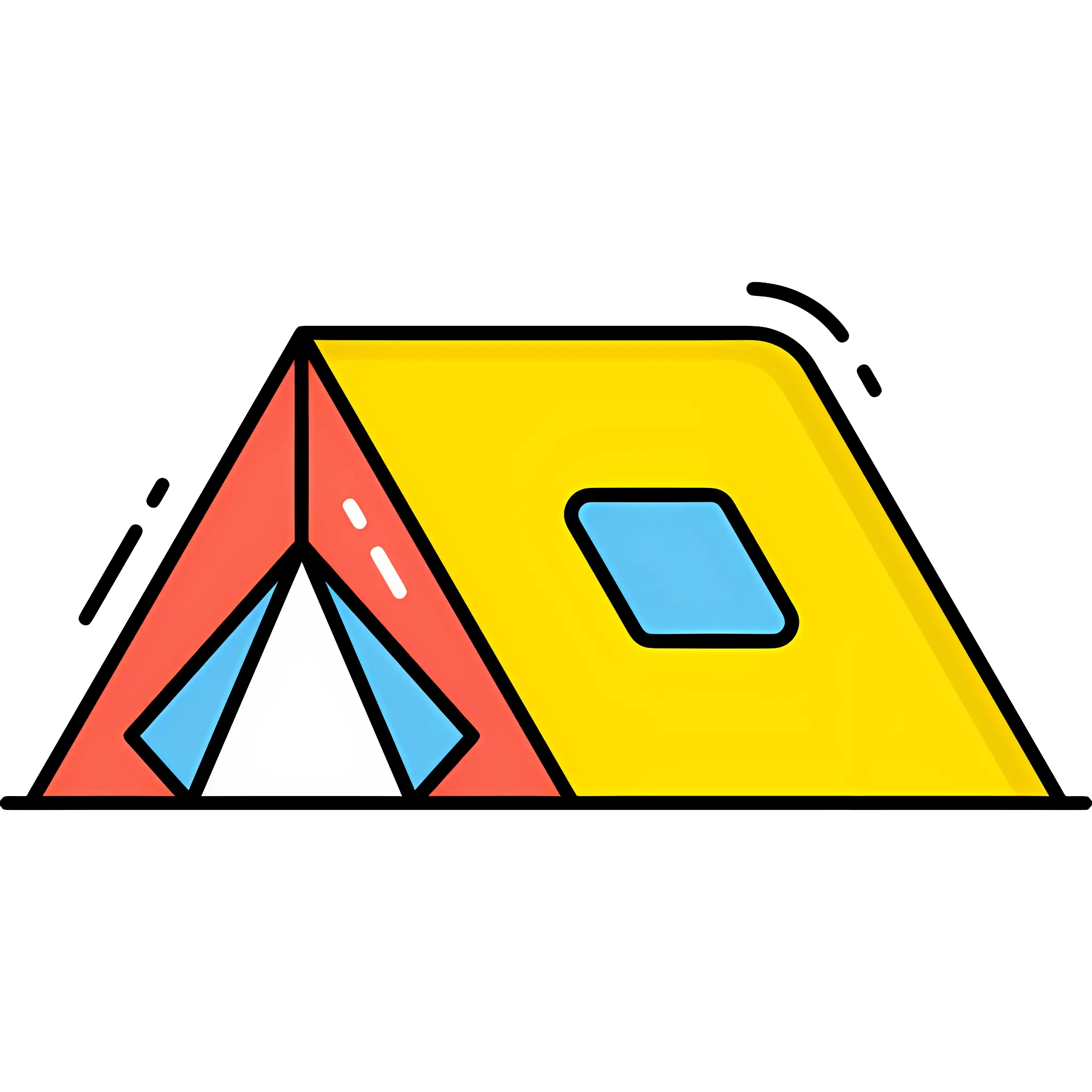 Colorful camping tent