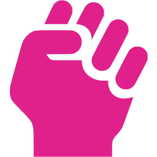 Pink Clenched Fist Symbol Icon