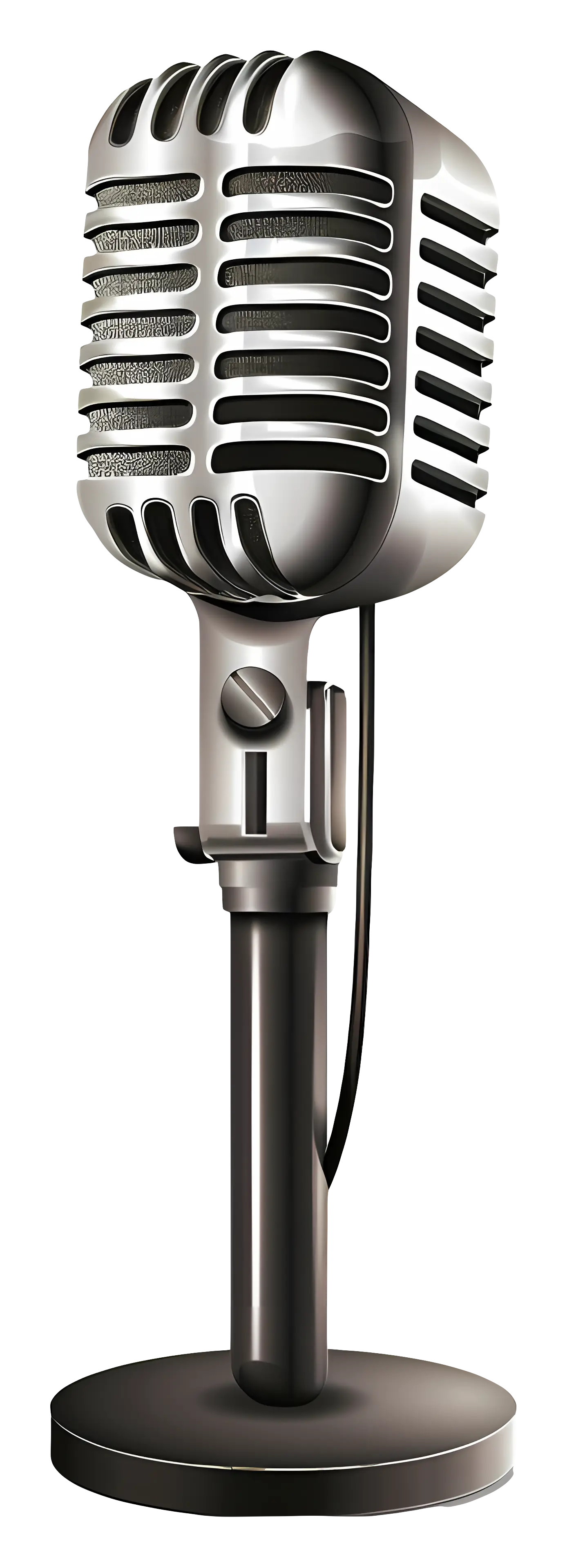 Retro Vintage Microphone Illustration