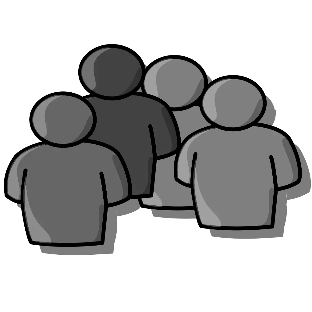 Group of People Illustration in Grey Tones