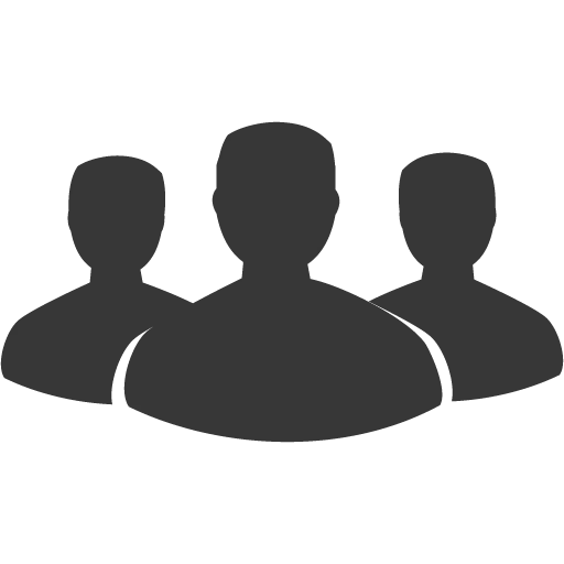 Black Detailed Icon of a Group for Networking