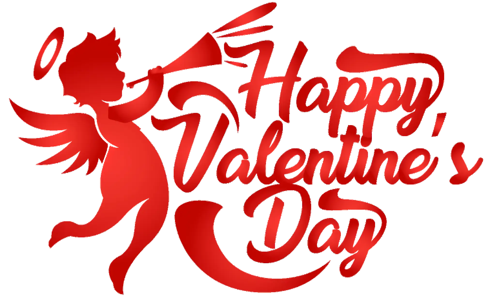 Happy Valentine&#039;s Day Greeting with Cupid
