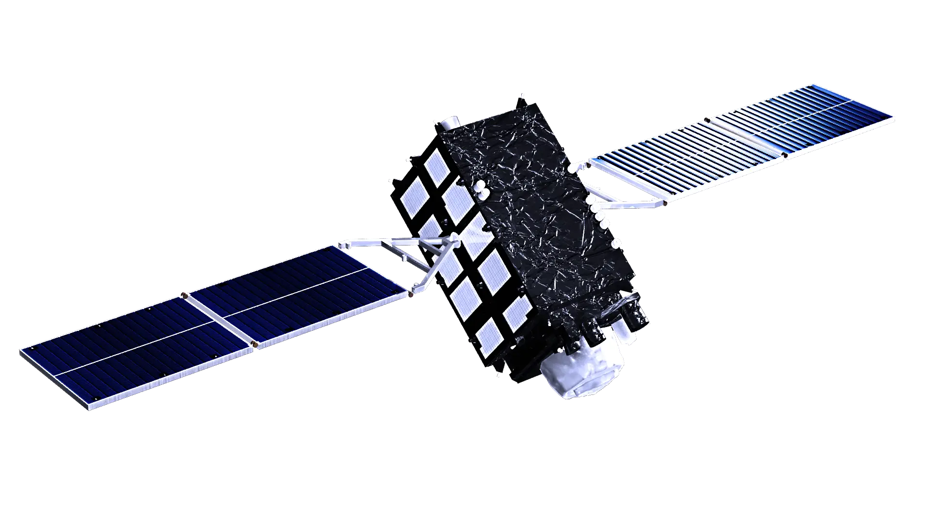 High-Tech Communication Satellite with Solar Panels