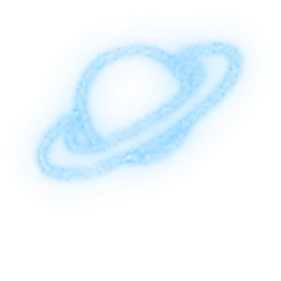 Saturn with Rings in Space