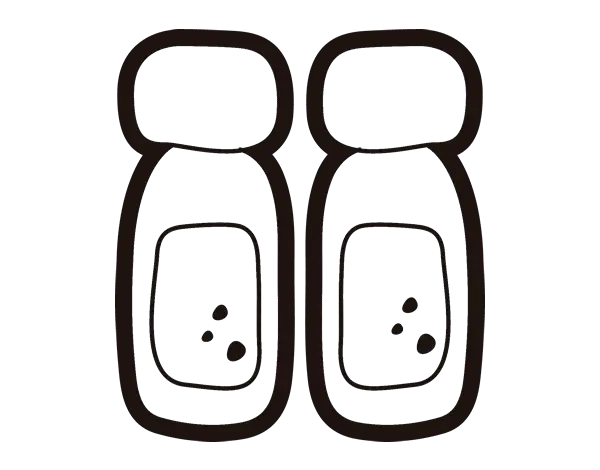 Simple Salt and Pepper Shakers Illustration