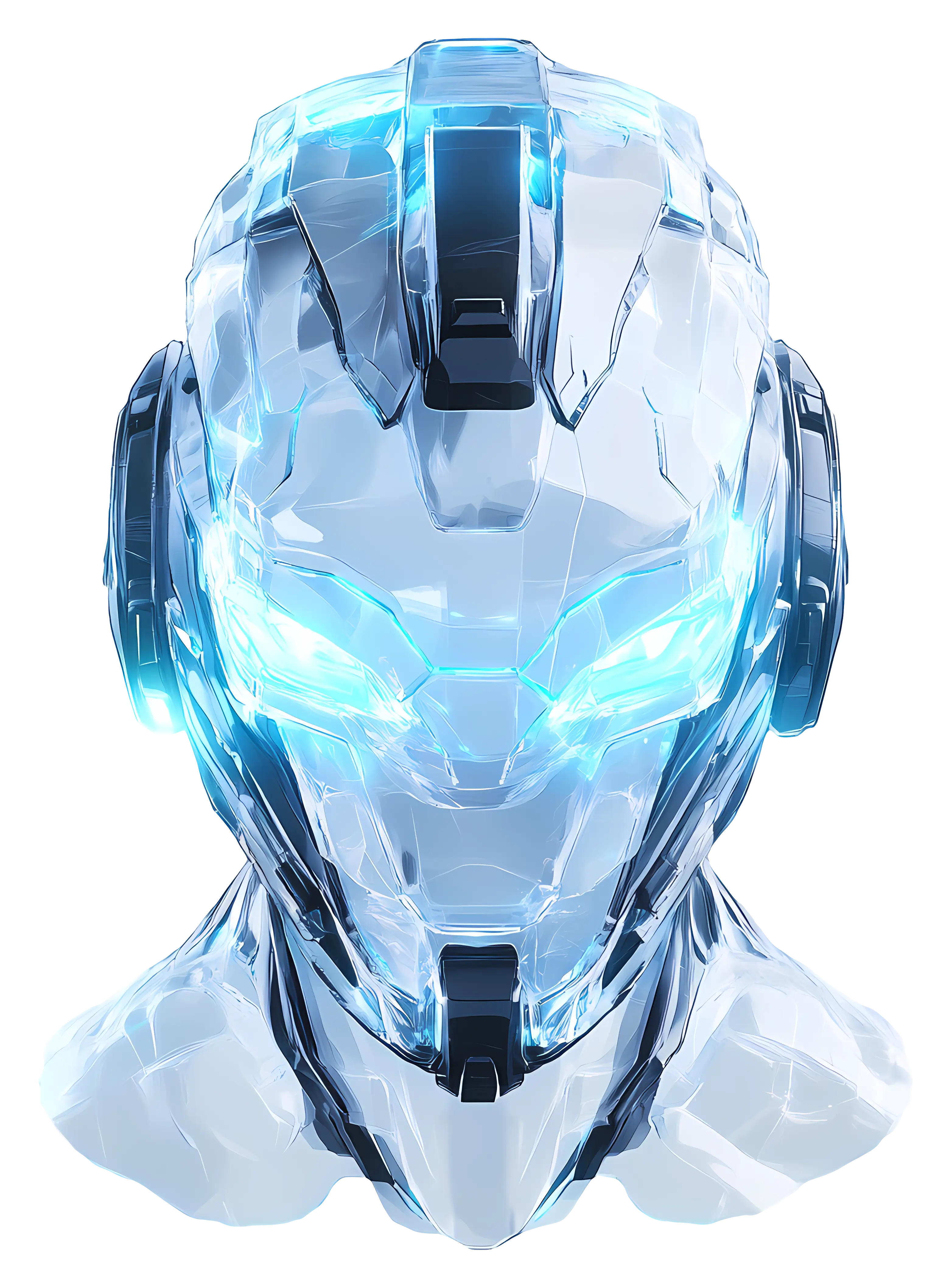 Futuristic Robot Head Design