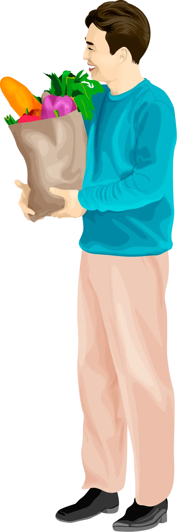 Man Carrying Groceries