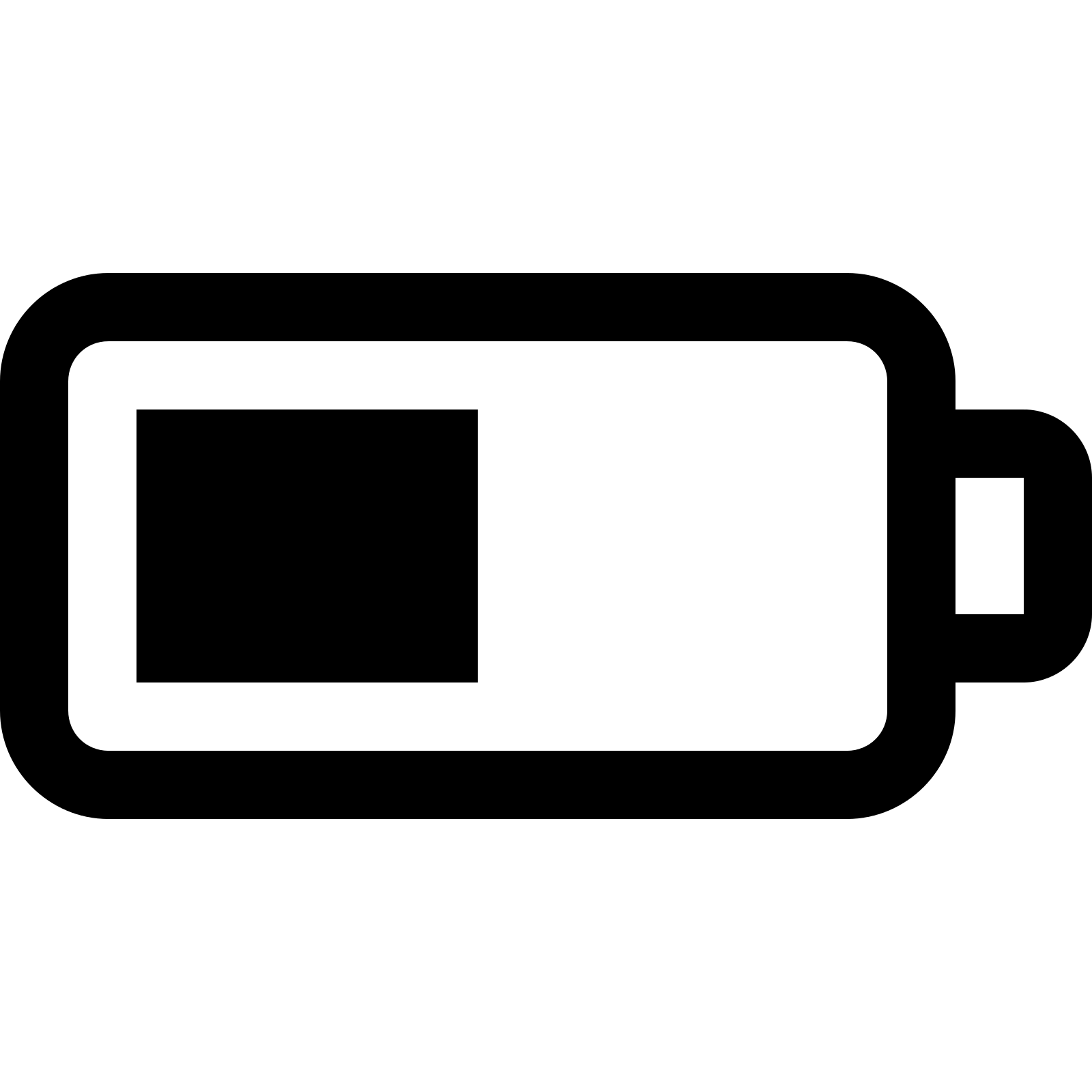 Battery Icon Showing Low Charge